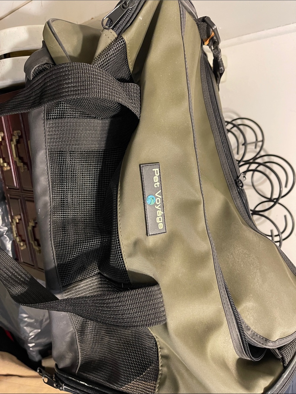 Olive Green Soft-Sided Small Pet Carrier
